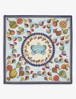 Hot Air Balloon Graphic-print Silk Scarf -Kurtgeiger Store R03706375 NAVY ALT02