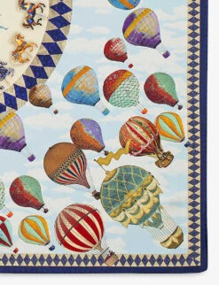 Hot Air Balloon Graphic-print Silk Scarf -Kurtgeiger Store R03706375 NAVY ALT03