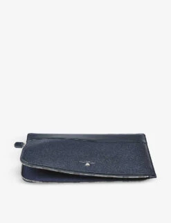 City Large Logo-embossed Leather Laptop Case -Kurtgeiger Store R03738863 NAVY ALT03