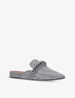 Kurt Geiger London Chelsea Stud-embellished Leather Mules -Kurtgeiger Store R03758667 SILVER ALT02