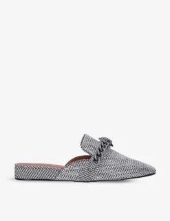Kurt Geiger London Chelsea Stud-embellished Leather Mules