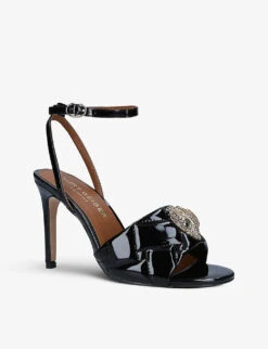 Kurt Geiger London Kensington Paten-leather Heeled Sandals -Kurtgeiger Store R03758699 BLACK ALT02