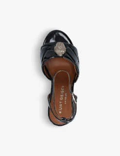 Kurt Geiger London Kensington Paten-leather Heeled Sandals -Kurtgeiger Store R03758699 BLACK ALT03