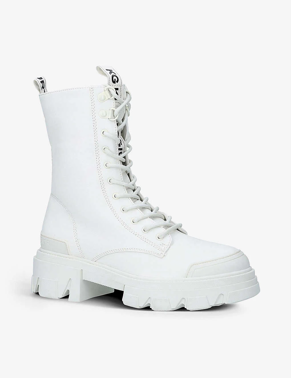 KG Kurt Geiger Trekker Brand-tape Lace-up Vegan Boots 3 KG Kurt Geiger Trekker Brand-tape Lace-up Vegan Boots - Image 3