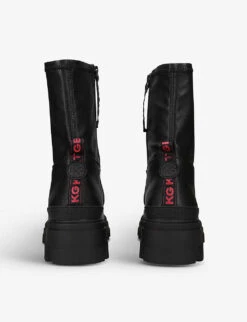 KG Kurt Geiger Trekker Ankle-length Faux-leather Boots 8 KG Kurt Geiger Trekker Ankle-length Faux-leather Boots -Kurtgeiger Store R03764997 BLACK ALT03