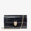 Mayfair Croc-embossed Leather Clutch Bag