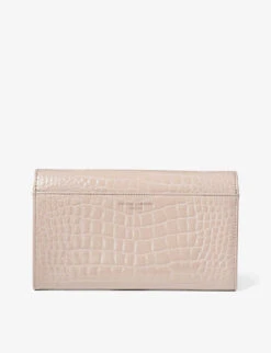 Mayfair Croc-embossed Leather Clutch Purse 6 Mayfair Croc-embossed Leather Clutch Purse -Kurtgeiger Store R03770118 SOFTTAUPE ALT02