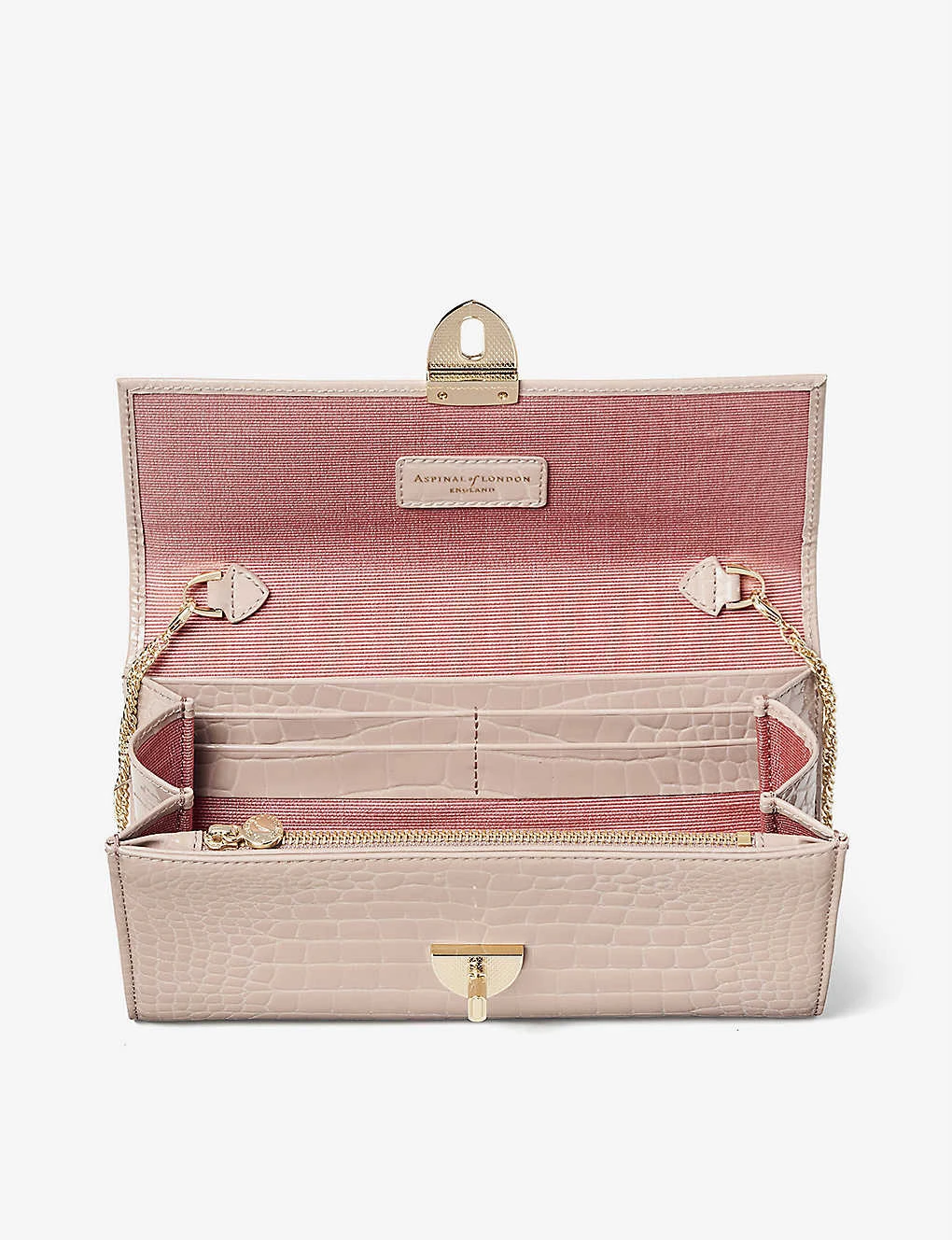 Mayfair Croc-embossed Leather Clutch Purse 4 Mayfair Croc-embossed Leather Clutch Purse - Image 4