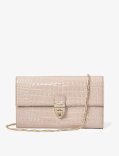 Mayfair Croc-embossed Leather Clutch Purse