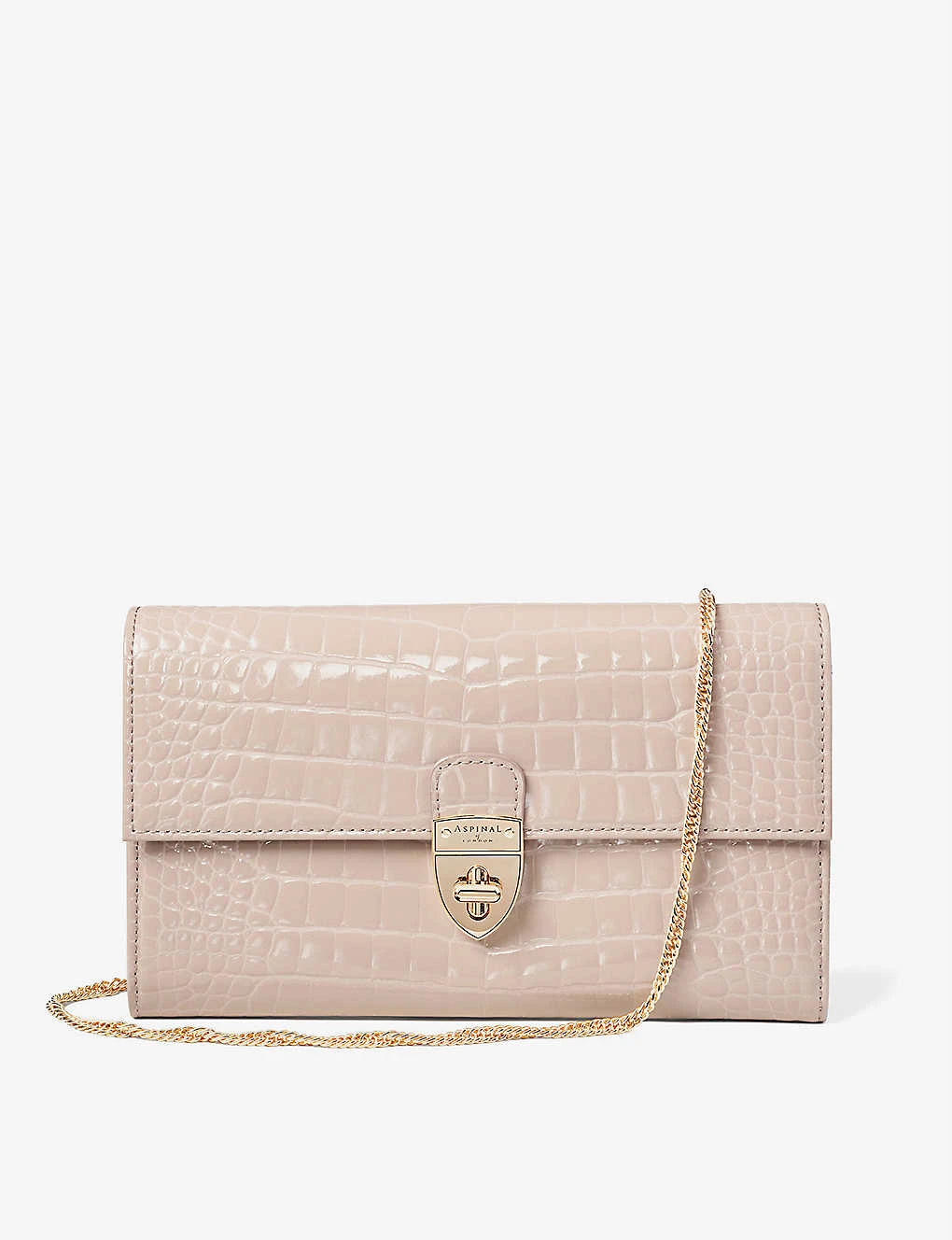 Mayfair Croc-embossed Leather Clutch Purse 1 Mayfair Croc-embossed Leather Clutch Purse