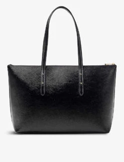 Regent Logo-embossed Leather Tote Bag -Kurtgeiger Store R03770138 BLACK ALT02