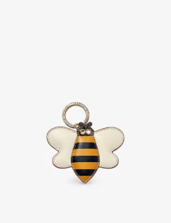Bee Logo-embellished Leather Keyring