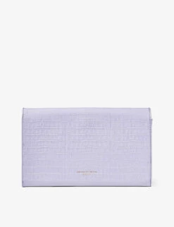 Logo-embellished Leather Travel Wallet -Kurtgeiger Store R03770195 LAVENDER ALT02