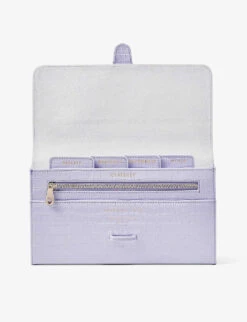 Logo-embellished Leather Travel Wallet -Kurtgeiger Store R03770195 LAVENDER ALT04