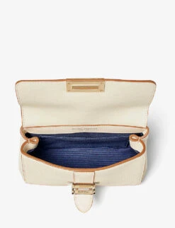 Lottie Logo-engraved Leather Shoulder Bag -Kurtgeiger Store R03795899 IVORY ALT03