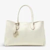 London Logo-print Grained-leather Tote Bag