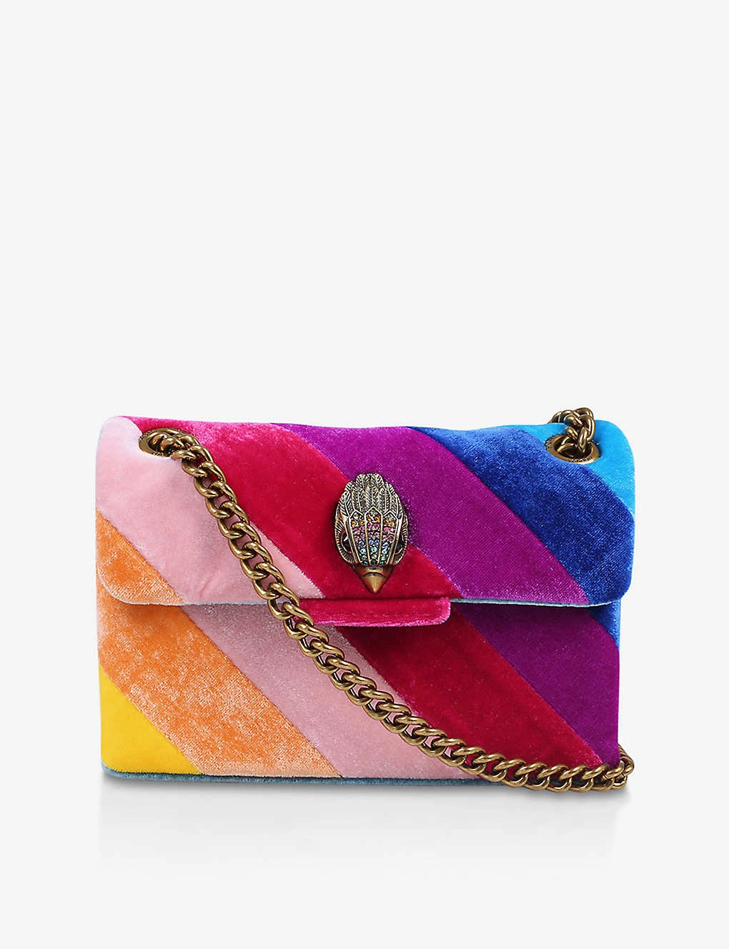 Kurt Geiger London Mini Kensington Velvet Shoulder Bag 1 Kurt Geiger London Mini Kensington Velvet Shoulder Bag