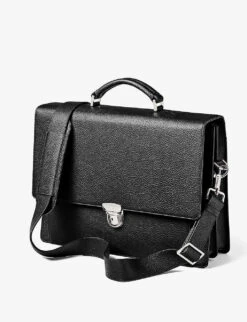 City Grained-leather Messenger Bag -Kurtgeiger Store R03805645 BLACK ALT04