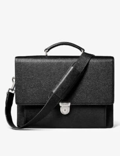 City Grained-leather Messenger Bag