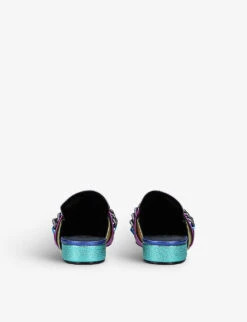 Kurt Geiger London Chelsea Colour-blocked Chain-embellished Leather Mules -Kurtgeiger Store R03806713 MULTOTHER ALT03
