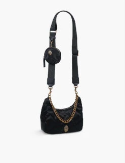 Kurt Geiger London Quilted Recycled Nylon Cross-body Bag -Kurtgeiger Store R03814074 BLACK ALT03