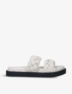 KG Kurt Geiger Rath Braided Vegan-leather Sliders