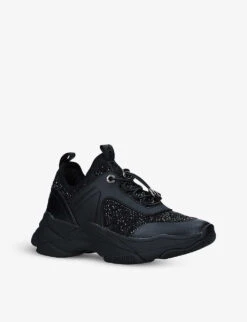 KG Kurt Geiger Leighton Gem Chunky-soled Crystal-embellished Rubber Trainers -Kurtgeiger Store R03814817 BLACK ALT02