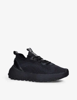 KG Kurt Geiger Lowell Logo-print Knitted Low-top Trainers -Kurtgeiger Store R03832600 BLACK ALT02