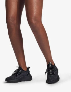 KG Kurt Geiger Lowell Logo-print Knitted Low-top Trainers -Kurtgeiger Store R03832600 BLACK ALT04