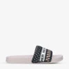 KG Kurt Geiger Ryder Tape Logo-print Vegan Woven Sliders