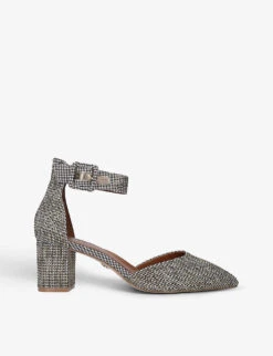 Kurt Geiger London Burlington Stud-embellished Woven Courts