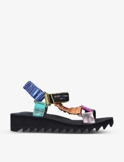 Kurt Geiger London Orion Logo-print Woven Sandals