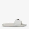Kurt Geiger London Meena Eagle Embellished Quilted Rubber Sliders