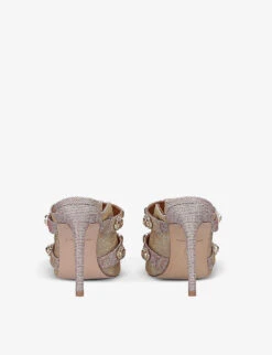 Kurt Geiger London Octavia Gem-embellished Woven Mules -Kurtgeiger Store R03838918 GOLD ALT03