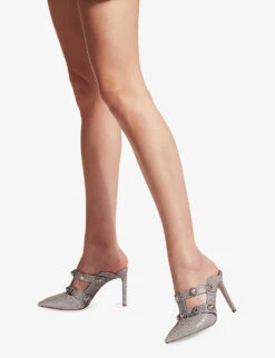 Kurt Geiger London Octavia Gem-embellished Woven Mules -Kurtgeiger Store R03838918 GOLD ALT05