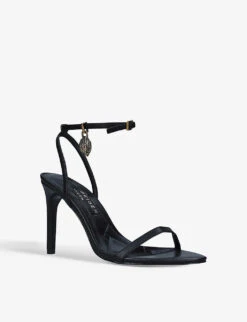 Kurt Geiger London Shoreditch Eagle-charm Leather Heeled Sandals 6 Kurt Geiger London Shoreditch Eagle-charm Leather Heeled Sandals -Kurtgeiger Store R03838937 BLACK ALT02