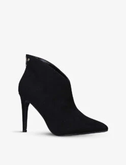 KG Kurt Geiger Fire Vegan Suedette Heeled Ankle Boots -Kurtgeiger Store R03839178 BLACK ALT02