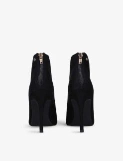 KG Kurt Geiger Fire Vegan Suedette Heeled Ankle Boots -Kurtgeiger Store R03839178 BLACK ALT03
