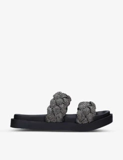 KG Kurt Geiger Vegan Rath Bling Braided Sliders