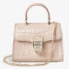 Mayfair Mini Croc-embossed Leather Top-handle Bag