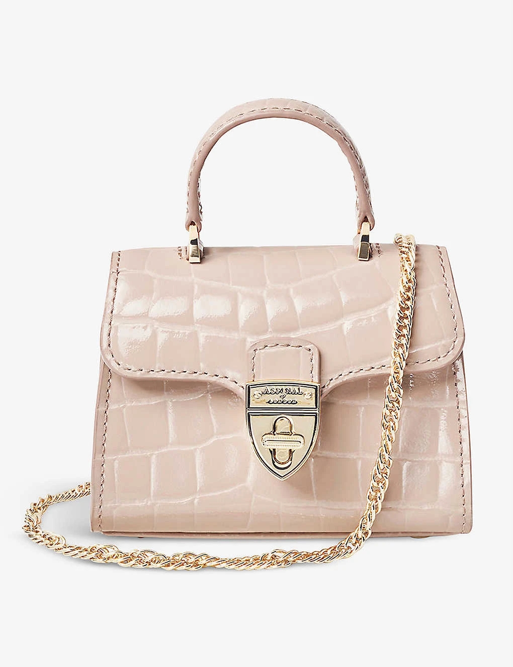 Mayfair Mini Croc-embossed Leather Top-handle Bag 1 Mayfair Mini Croc-embossed Leather Top-handle Bag