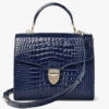 Mayfair Croc-embossed Leather Top-handle Bag