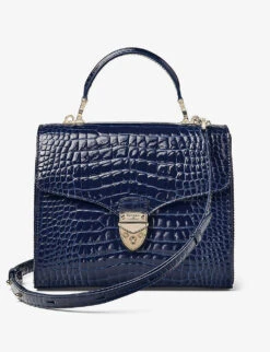 Mayfair Croc-embossed Leather Top-handle Bag