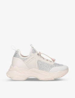 KG Kurt Geiger Leighton Gem Chunky-soled Crystal-embellished Textile Trainers