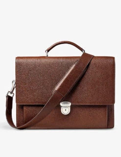 City Grained-leather Messenger Bag