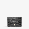 Logo-embellished Croc-embossed Leather Card Holder