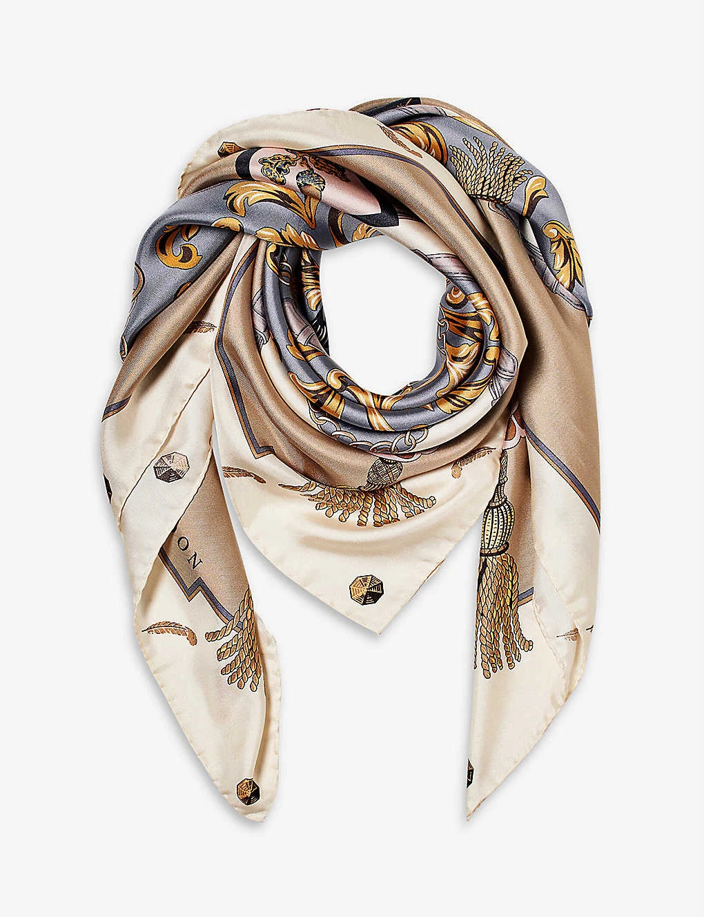 Signature Shield Graphic-print Silk Scarf 1 Signature Shield Graphic-print Silk Scarf