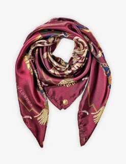 Signature Shield Graphic-print Silk Scarf