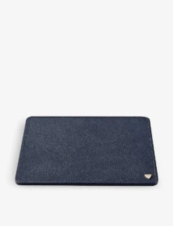 Logo-embossed Grained-leather Mouse Pad
