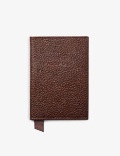 Logo-print Grained-leather Passport Cover